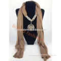 Stocks jersey knitted scarf pendant